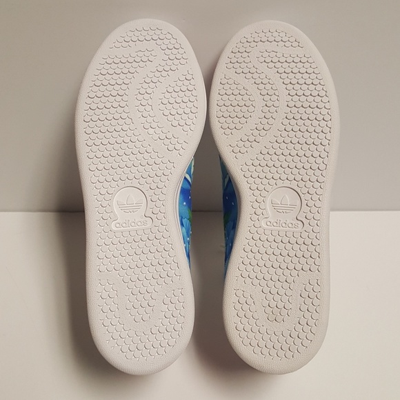 ADIDAS STAN SMITH FARM FLORAL RED BLUE SNEAKERS - Picture 2 of 8